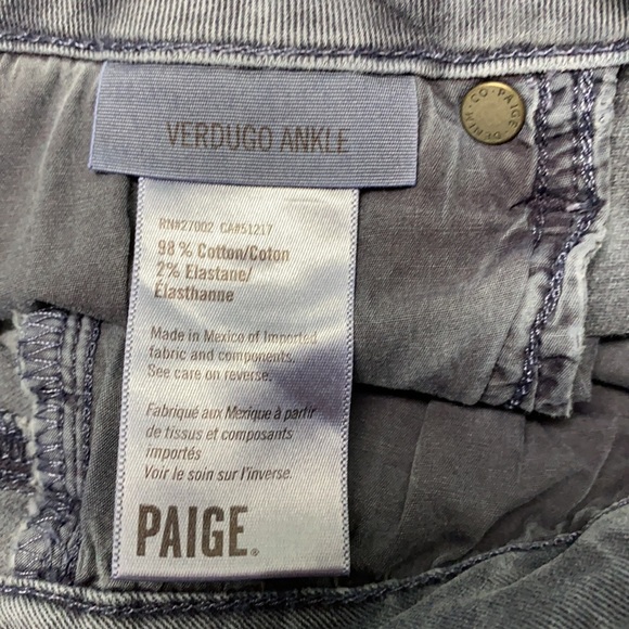 PAIGE Verdugo Ankle Jeans Size 25 - Picture 4 of 6